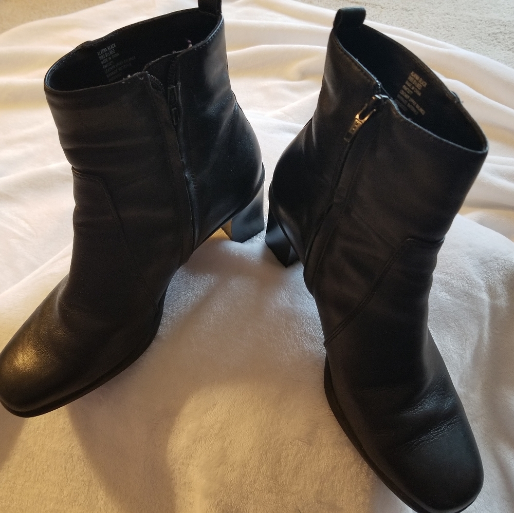 Leather | Croft & Barrow | Ankle Boots | Booties | Black | 8 1/2